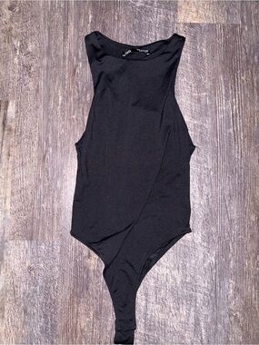Zara Black Tank Thong Bodysuit